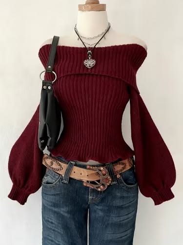 Chompa Off shoulder pegada